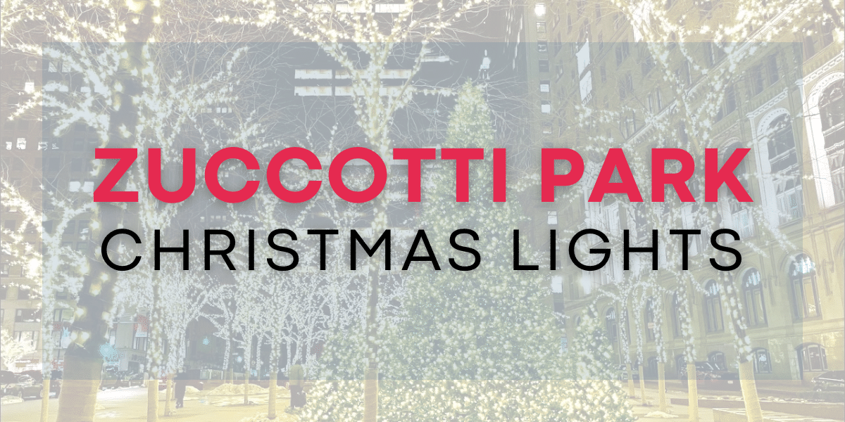 Zuccotti Park Hidden Christmas Lights Market In New York